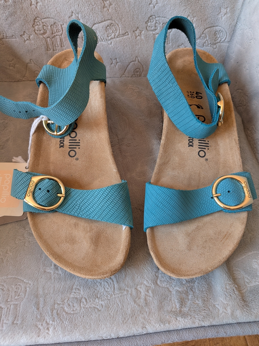 Papillio Teal Buckle Sandals